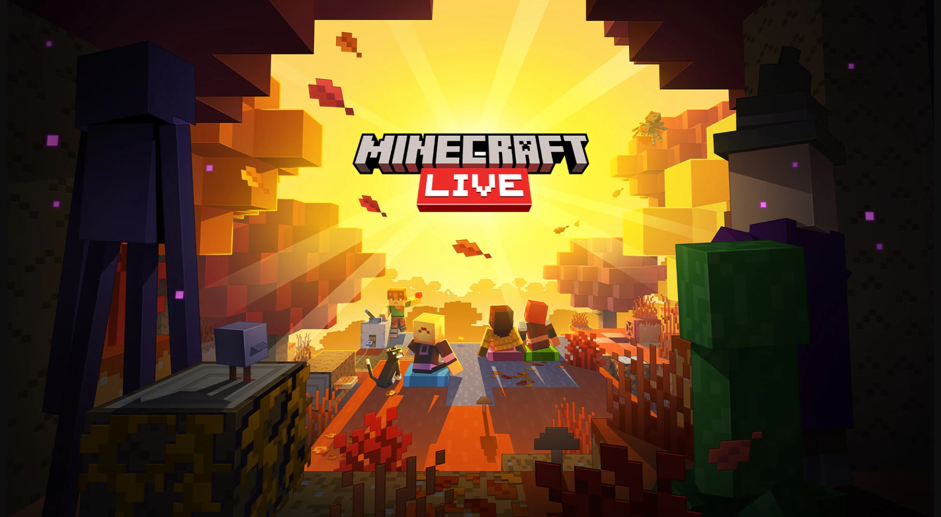 Minecraft Live 2026 – Bühne mit Minecraft‑Logo und Ankündigungen