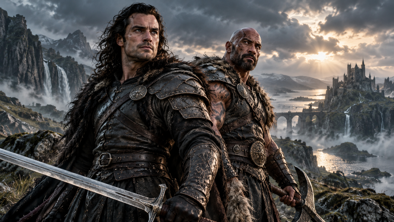 Poster des kommenden Highlander‑Remakes mit Henry Cavill und Dave Bautista