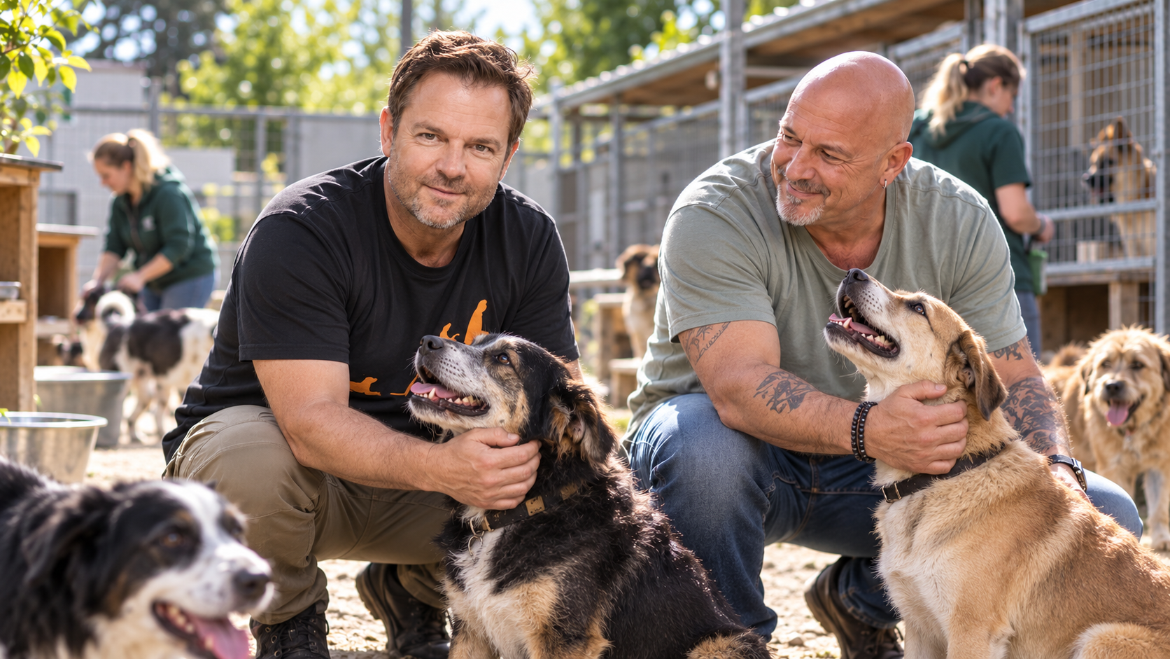 Martin Rütter beim Besuch eines Tierheims in der Sendung „Tierheimhelden“