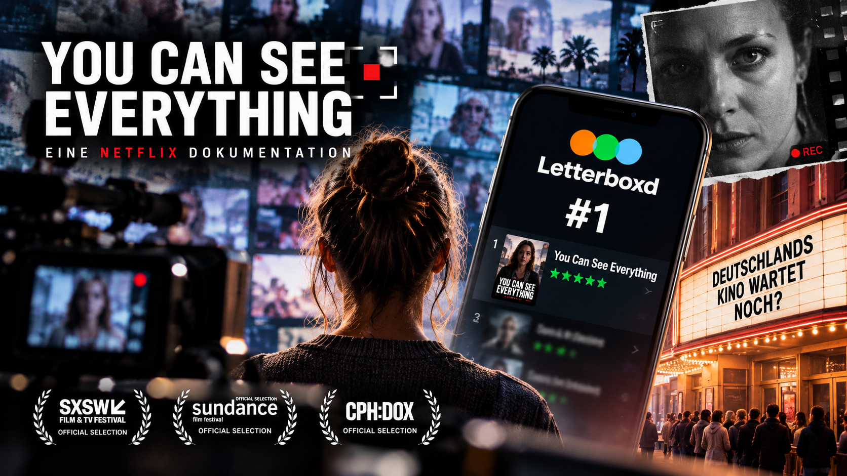 Poster der Dokumentation You Can See Everything mit Nathan Fielder und Elizabeth Holmes