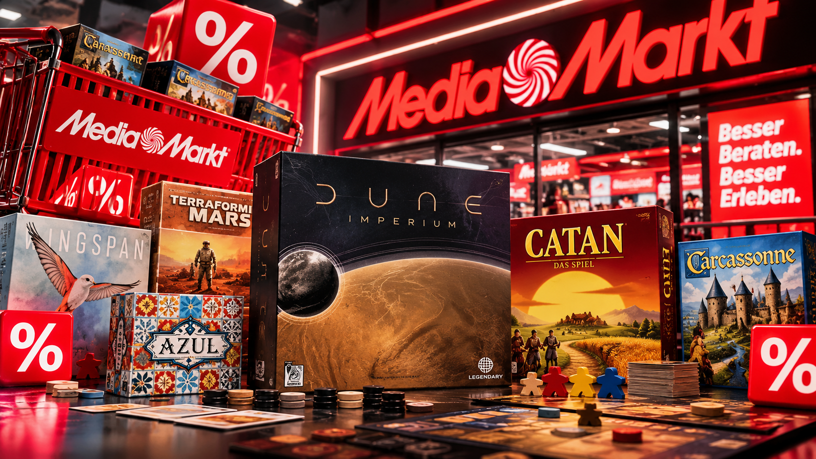 Cover von Dune: Imperium – strategisches Brettspiel im Wüsten-Setting