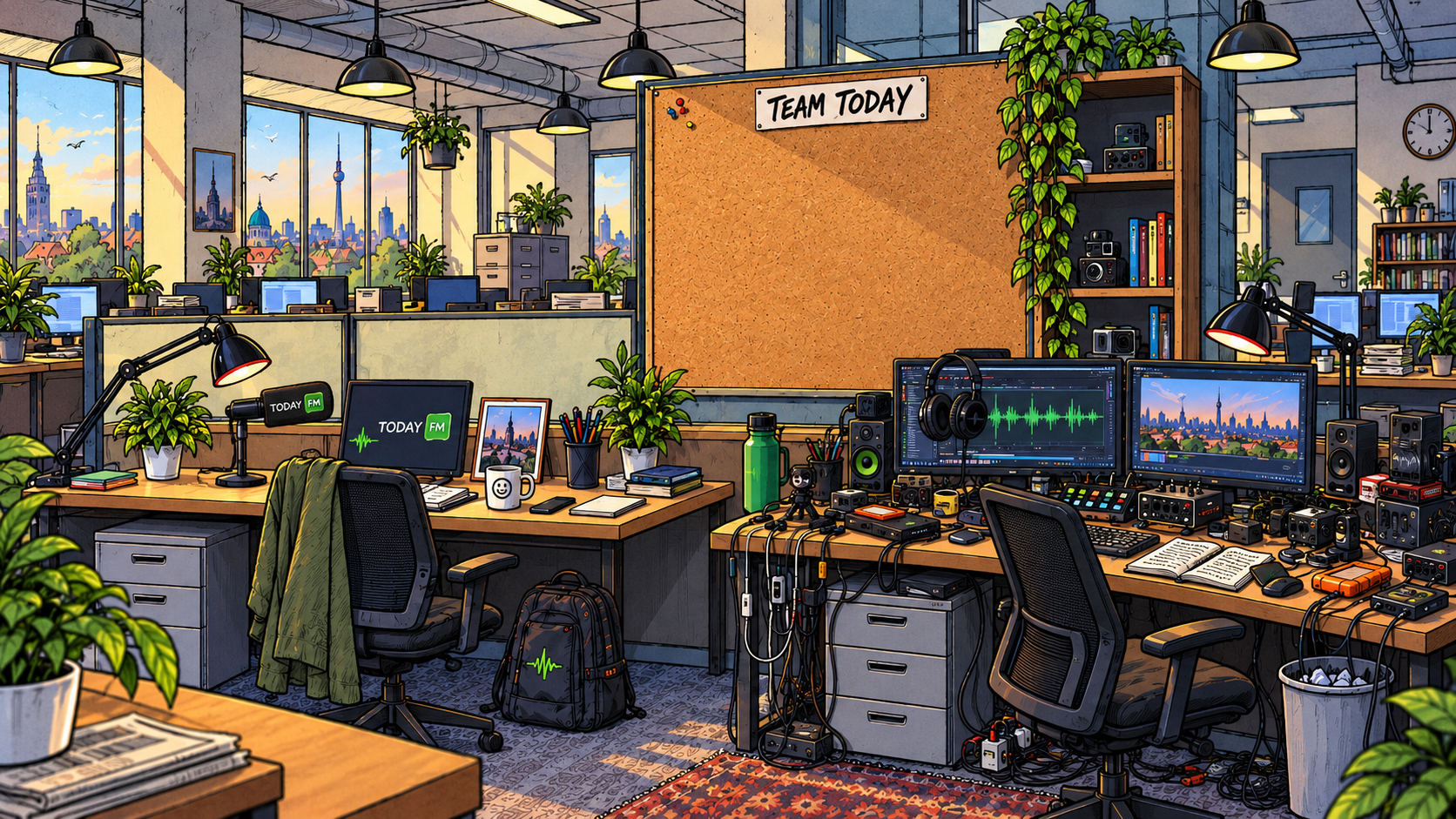 Das Büro von Team Today